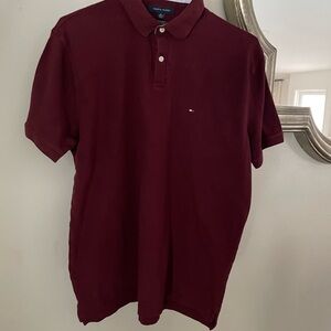 Tommy Hilfiger Men's Burgundy Polo Shirt